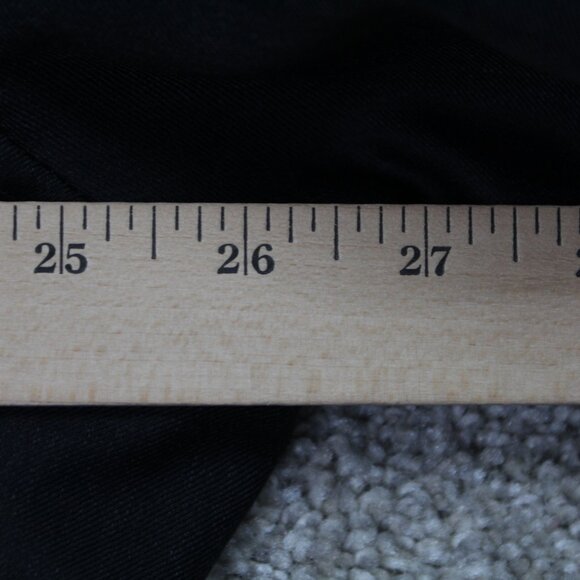 Samuelsohn Blazer Mens 44L Black Wool 2 Button Single Vent Sports Jacket Coat - Picture 12 of 13